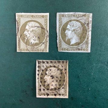 Frankrijk 1860 - 1 cent Napoleon Empire de drie nuances -, Gestempeld