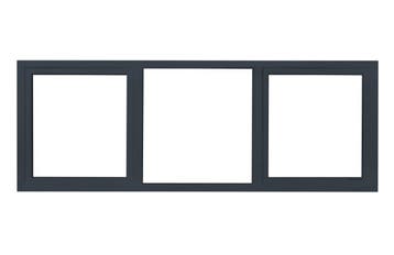 PVC draaikiep-vast-draaikiep b300xh110 cm antraciet, Ophalen of Verzenden, Gevelraam of Ruit