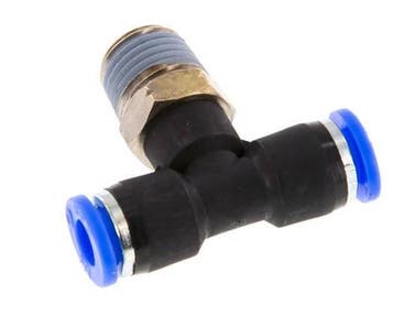Raccord enfichable en T 1/4 x 1/4 NPT avec filetage mâle, Verzenden