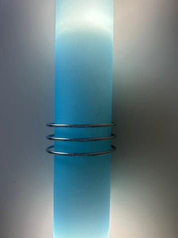Due p illuminazione - Applique murale - verre soufflé, Fer -
