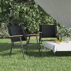 vidaXL Campingstoelen 2 st 54x55x78 cm oxford stof zwart, Verzenden