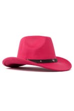 Cowboyhoed Roze Wolvilt Ster Roze Cowboy Western Hoed Sterre, Ophalen of Verzenden