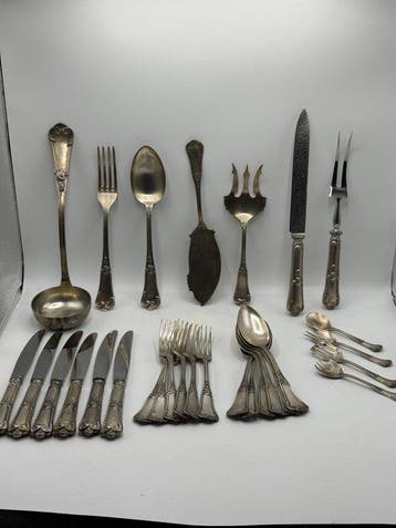 Argenteria Cesa 1882 - Bestekset (77) - .800 zilver, Antiek en Kunst