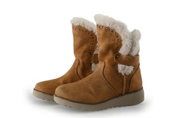 Skechers Enkellaarzen Meisjes in maat 30 Cognac, Verzenden, Jongen of Meisje, Schoenen, Skechers