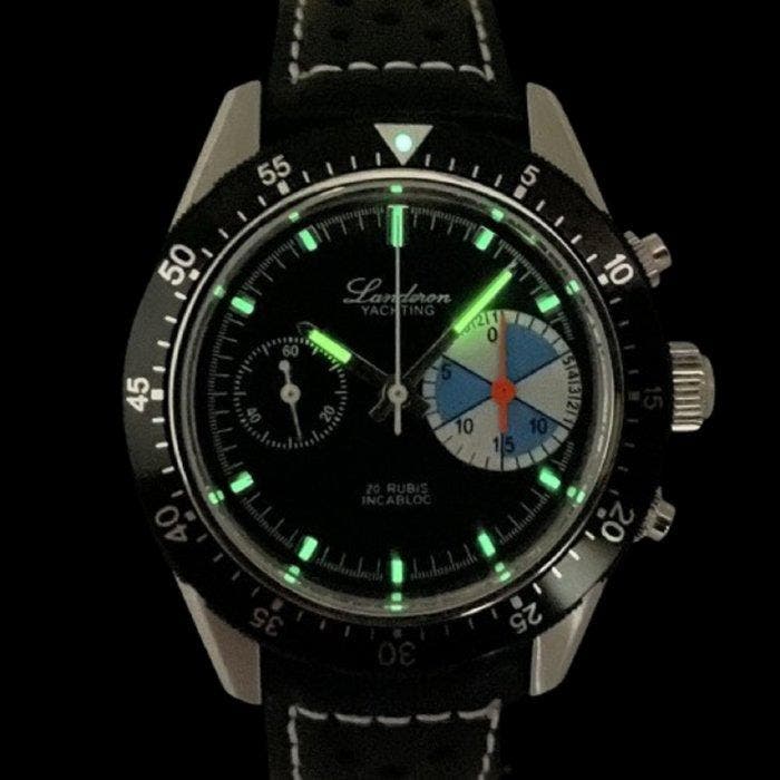 Landeron Yachting Saphir Mécanique - Heren - 2020+, Handtassen en Accessoires, Horloges | Heren