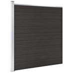 vidaXL Schuttingpaneel 175x186 cm HKC zwart, Verzenden