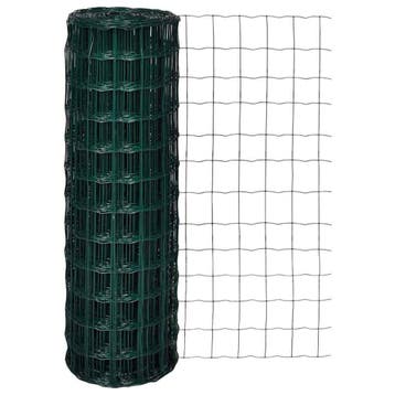vidaXL Hekpanelen PVC-gelaagd ijzer Groen, Tuin en Terras, Verzenden, Nieuw