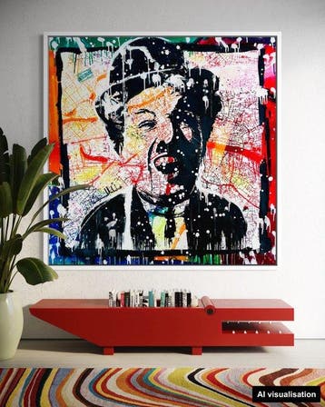 Mikko - Charles Chaplin London Map - XL [Unq 1/1]