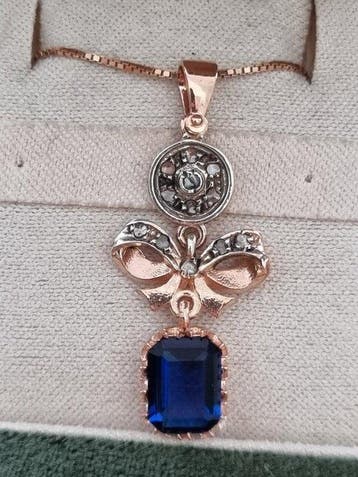Zonder minimumprijs - Hanger - 9 kt. Zilver, Roségoud