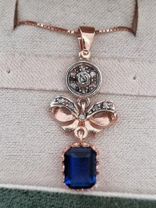 Zonder minimumprijs - Hanger - 9 kt. Zilver, Roségoud, Handtassen en Accessoires, Antieke sieraden