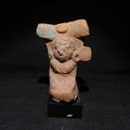 Maya, Mexico Terracotta Figuur. 11,5 cm hoog. Spaanse, Verzamelen