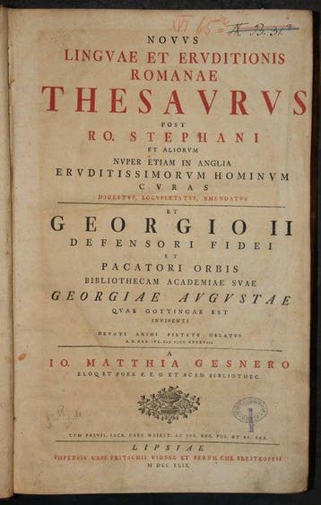 Johann Matthias Gesner - Novus linguae et eruditionis