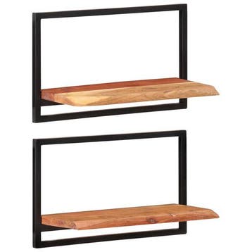 Lot 2 etageres bois massif 60cm - Seconde chance -45%, Verzenden