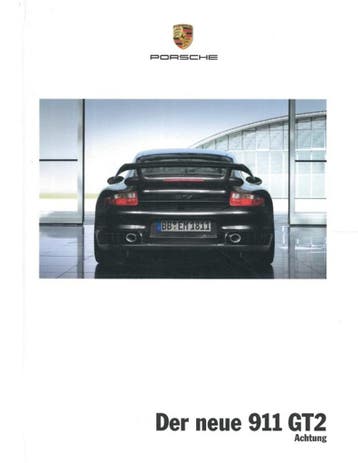 2008 PORSCHE 911 GT2 HARDCOVER BROCHURE DUITS, Boeken, Nieuw