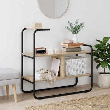 vidaXL Consoletafel Sonoma Eiken 80 x 35 x 75 cm Bewerkt, Verzenden, Nieuw