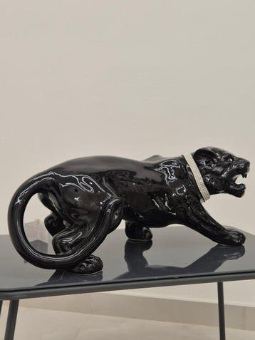 Beeld, Pantera RUGGENTE - 69 cm - Keramiek