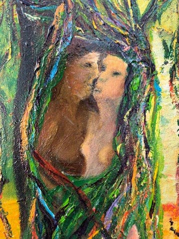 Miroslav Spadrna (pintorcheco) - El abrazo del bosque-sin