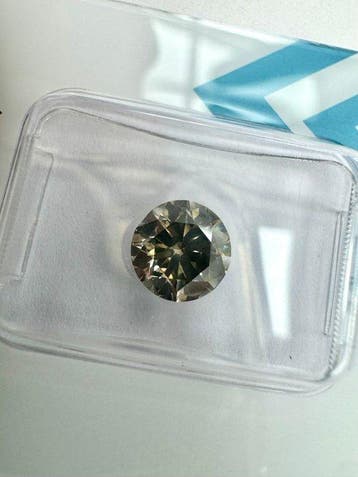 1 pcs Diamant (Natuurlijk gekleurd) - 1.51 ct - Rond - Fancy, Nieuw