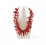 Koraal - Zilver - Halsketting - ambachtelijke productie