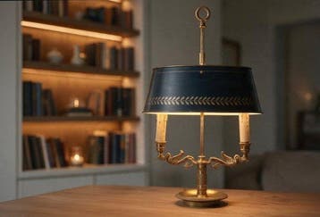 Bouilotte lamp - Bouillotte Empire-stijl - Dubbel vuur -