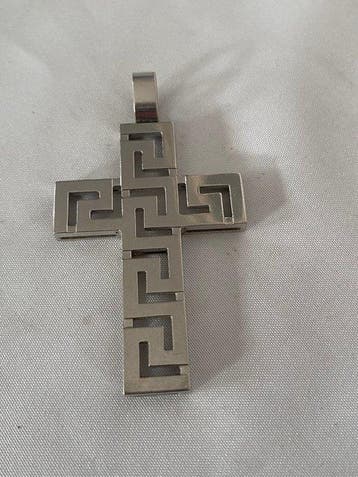 Versace - Pendentif - 18 carats Or blanc - Pendentif Croix, Bijoux, Sacs & Beauté