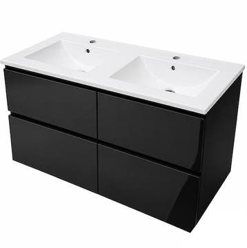 SALE - Kode 120 - Glans zwart - Badmeubel -, Huis en Inrichting, Ophalen of Verzenden, Nieuw