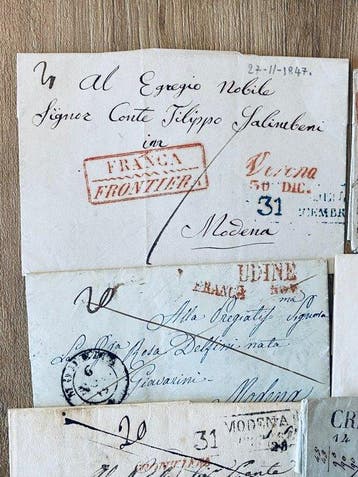 Autriche 1840/1850 - Lombardo-Vénète 1840/1850 lot histoire, Gestempeld
