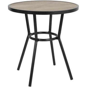 Tafel | MARSTON | Glas/Aluminium | Houtlook Blad | Zwart, Verzenden, Nieuw in verpakking