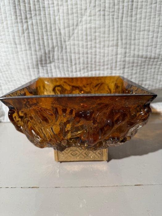 Eino Wänni - Vaas - Verguld, Glas - Eino Wänni 24k gouden, Antiquités & Art, Antiquités | Verre & Cristal