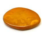 Ancien ambre baltique naturel au motif blanc, cabochon en
