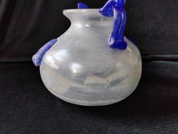 Vaas - Glas - Uitgegraven amfora-vaas uit Murano, Antiek en Kunst