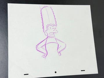 Gracie Films - Originele animatietekening van Marge Simpson,