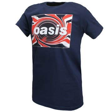 Oasis UK Flag Whirled T-Shirt - Officiële Merchandise, Nieuw