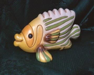 Thun - Statuette, ® 2017 Pesce Tropicale - 13 cm - Faïence -