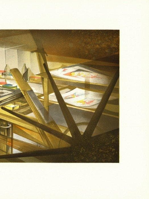 Raymond Poulet (1934) - Le lithographe, Antiek en Kunst, Antiek | Overige Antiek