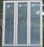pvc terrasraam , raam , chassis 195 x 219 creme / eik gijs, Doe-het-zelf en Bouw, Kunststof, Deurkozijn, Nieuw, Ophalen of Verzenden