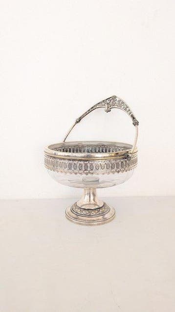 WMF / Geislingen - Dienblad - Glas, Verzilverd, Antiek en Kunst