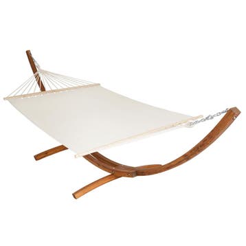 tectake XXL hangmat Thorsten met houten frame voor 2 persone, Verzenden, Nieuw