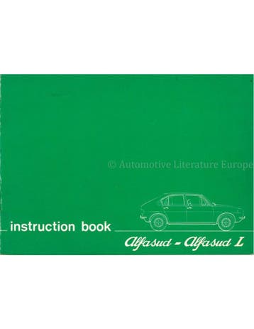 1975 ALFA ROMEO ALFASUD L INSTRUCTIEBOEKJE ENGELS