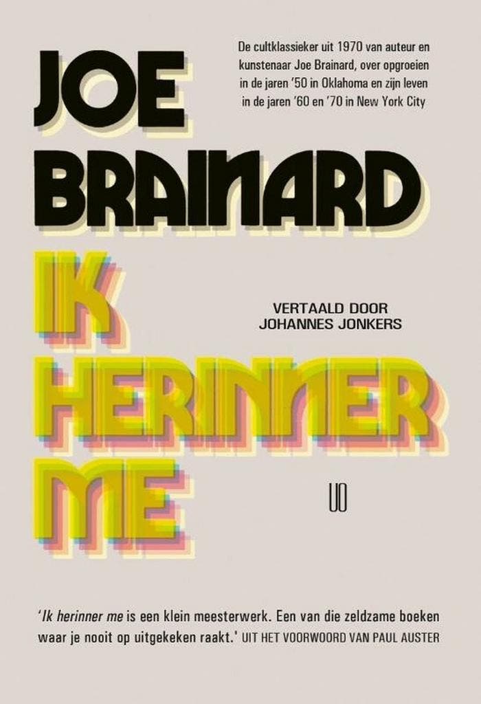 Ik herinner me 9789492068880 Joe Brainard, Boeken, Romans, Zo goed als nieuw, Verzenden