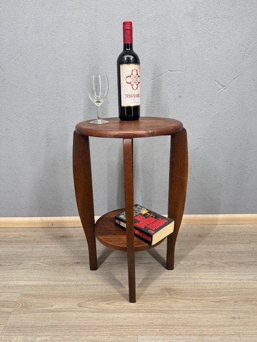 Amsterdamse School bijzettafel - Bijzettafel - Hout -, Antiek en Kunst, Kunst | Designobjecten