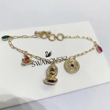 Swarovski - Métal, cristal - Gourmette - Bouddha doré