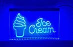 Ijssalon ijs neon bord lamp LED verlichting reclame lichtbak, Verzenden