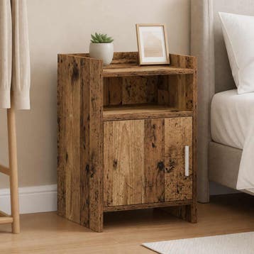 vidaXL Nachttafels 2 st Oud hout 40 x 36 x 60 cm Bewerkt, Verzenden, Nieuw