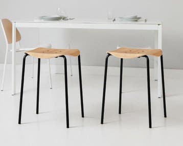 Make Nordic - Piet Hein - Kruk (2) - UGO Stool - Eikenversie, Antiek en Kunst