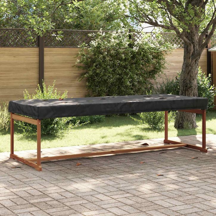 vidaXL Tafel Dekking Effen Zwart 262 x 102 x 15 cm Stof, Tuin en Terras, Tuinmeubel-accessoires, Nieuw, Verzenden