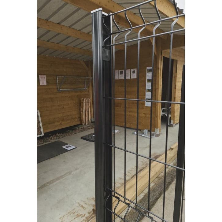 Paal easyclip voor 3d draadpaneel - lengte 220cm - paaldop, Tuin en Terras, Tuinschermen, Nieuw