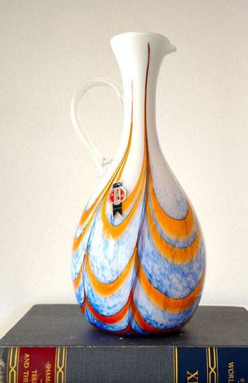 STELVIA - Vaas - Opaline glas - Empoli - Italië - 35 cm, Antiek en Kunst