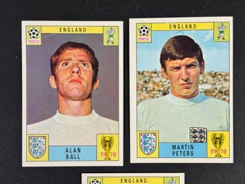 1970 Panini Mexico 70 World Cup, - England: Ball, Peters,