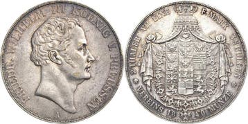 Doppeltaler, daalder 1840, Brandenburg-Pruisen Friedrich..., Verzenden, België